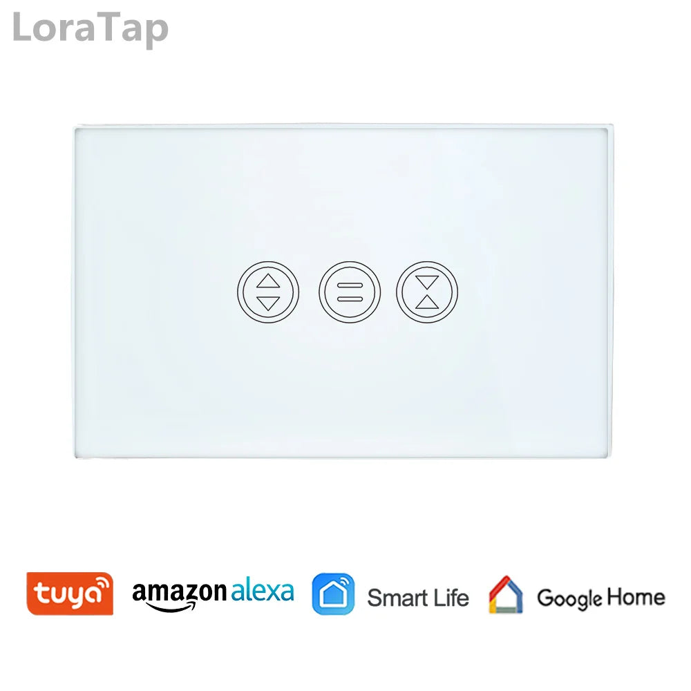 WiFi Curtain Switch Touch Panel Tuya App Remote Control Electrical Roller Shutter Blind Voice Control Google Home Alexa Echo DIY - Home Smart Direct