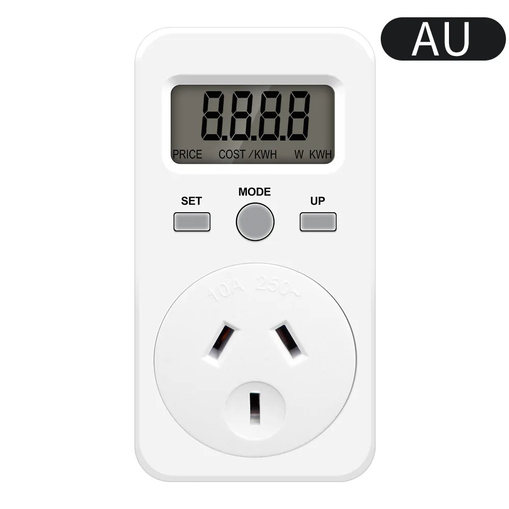 Digital Energy Meter Wattmeter Socket Voltage Power Consumption Monitor