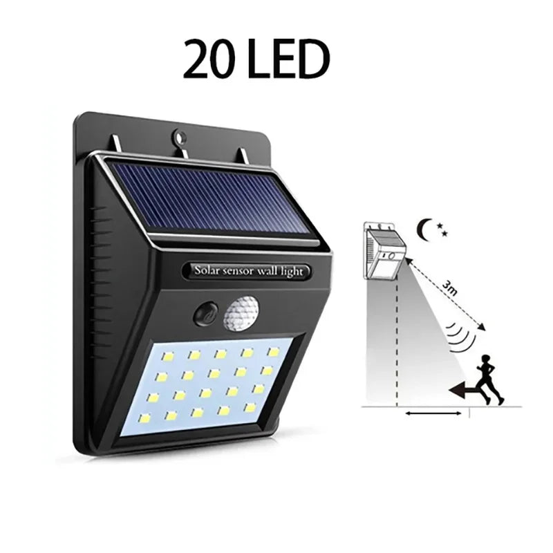 Solar Motion Sensor Light for Outdoor Security and Pathway Lighting