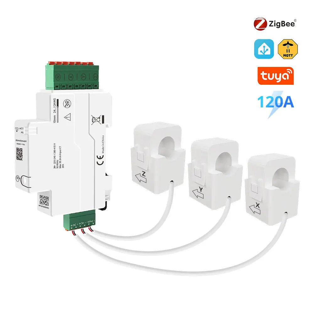 Smart Zigbee WiFi Din Rail Energy Meter with Power Monitor