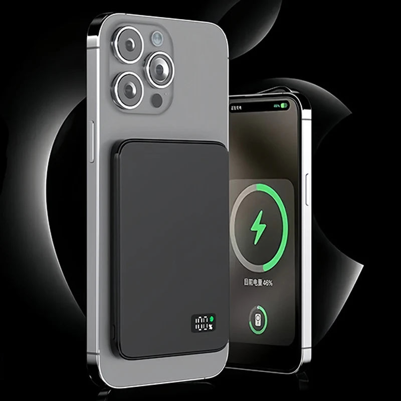 Slim Magnetic Wireless Power Bank with LED Display