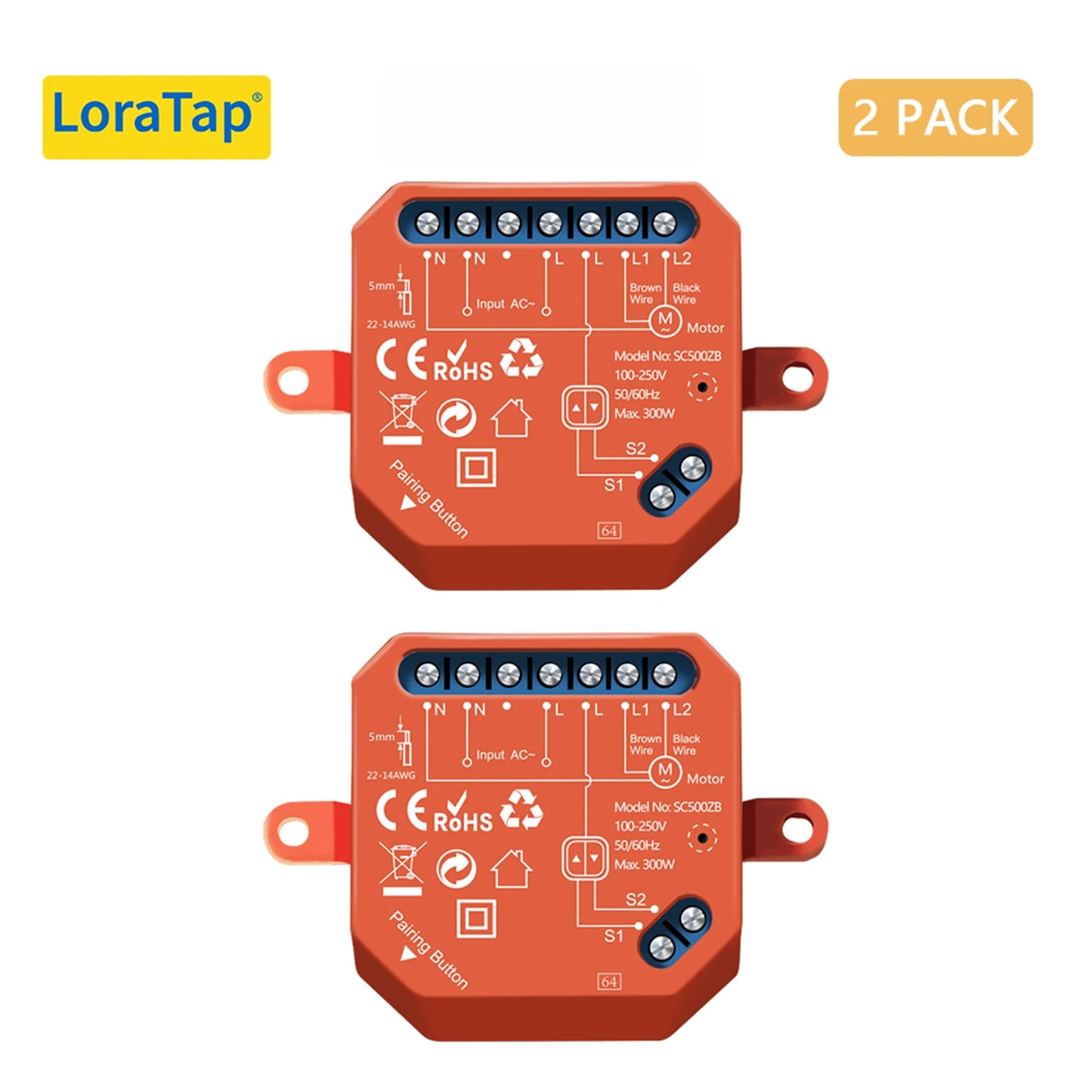 LoraTap ZigBee Shutter Switch Module For Electric Motorized Curtain Blind Tuya Smart Life Roller Alexa Google Home ZigBee2MQTT - Home Smart Direct