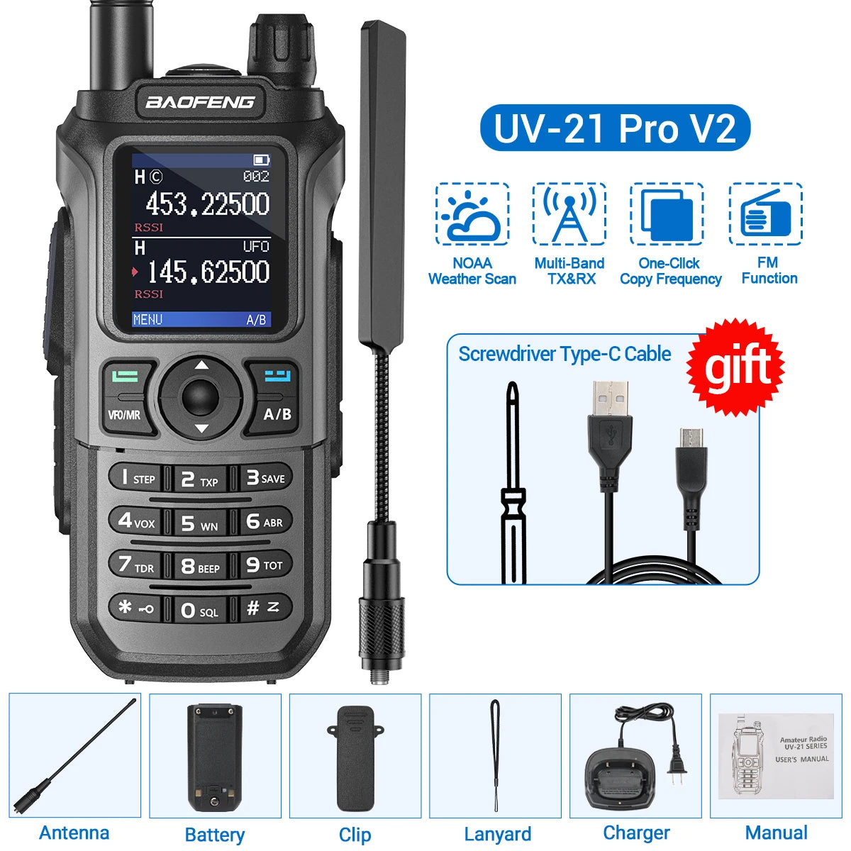 Long Range Waterproof Walkie Talkie with Multi Band Support
