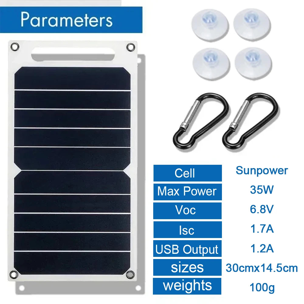 Portable Solar Panel with USB Output for Outdoor Power