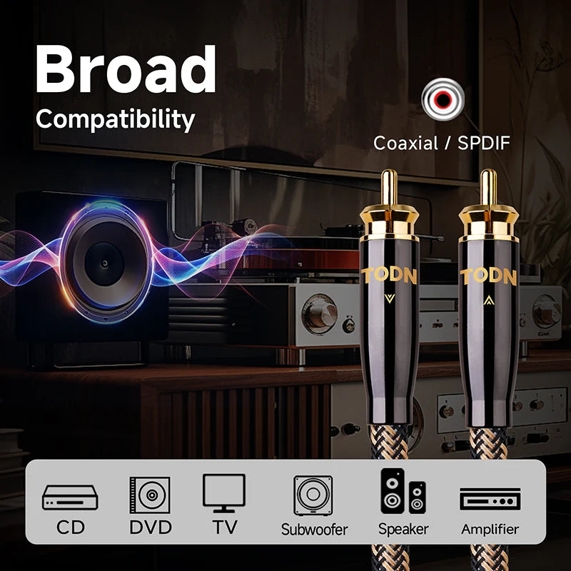 High End OCC Digital Coaxial RCA Audio Cable