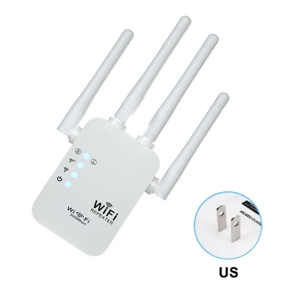 Dual Band 2.4G WiFi Repeater Wireless Signal Booster Extender with WPS