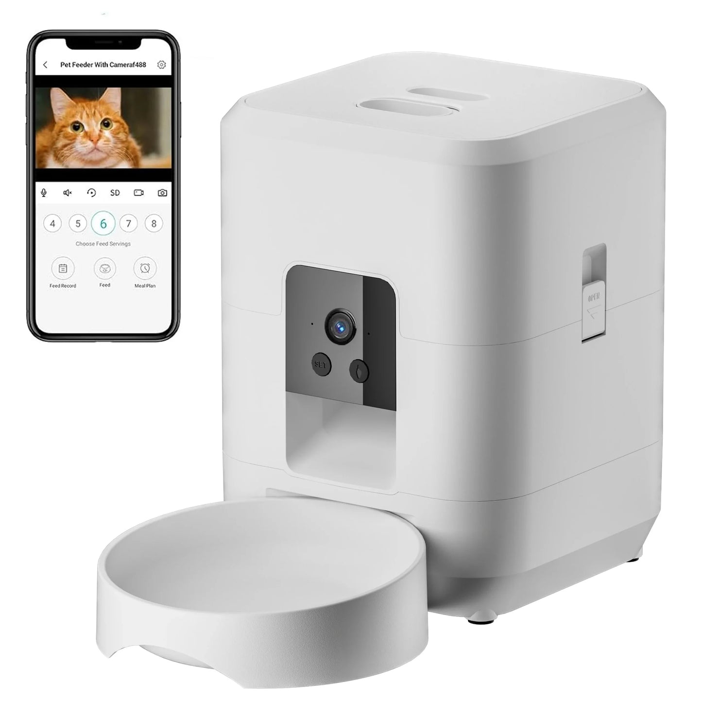 Automatic Cat Feeder with Camera and Night Vision