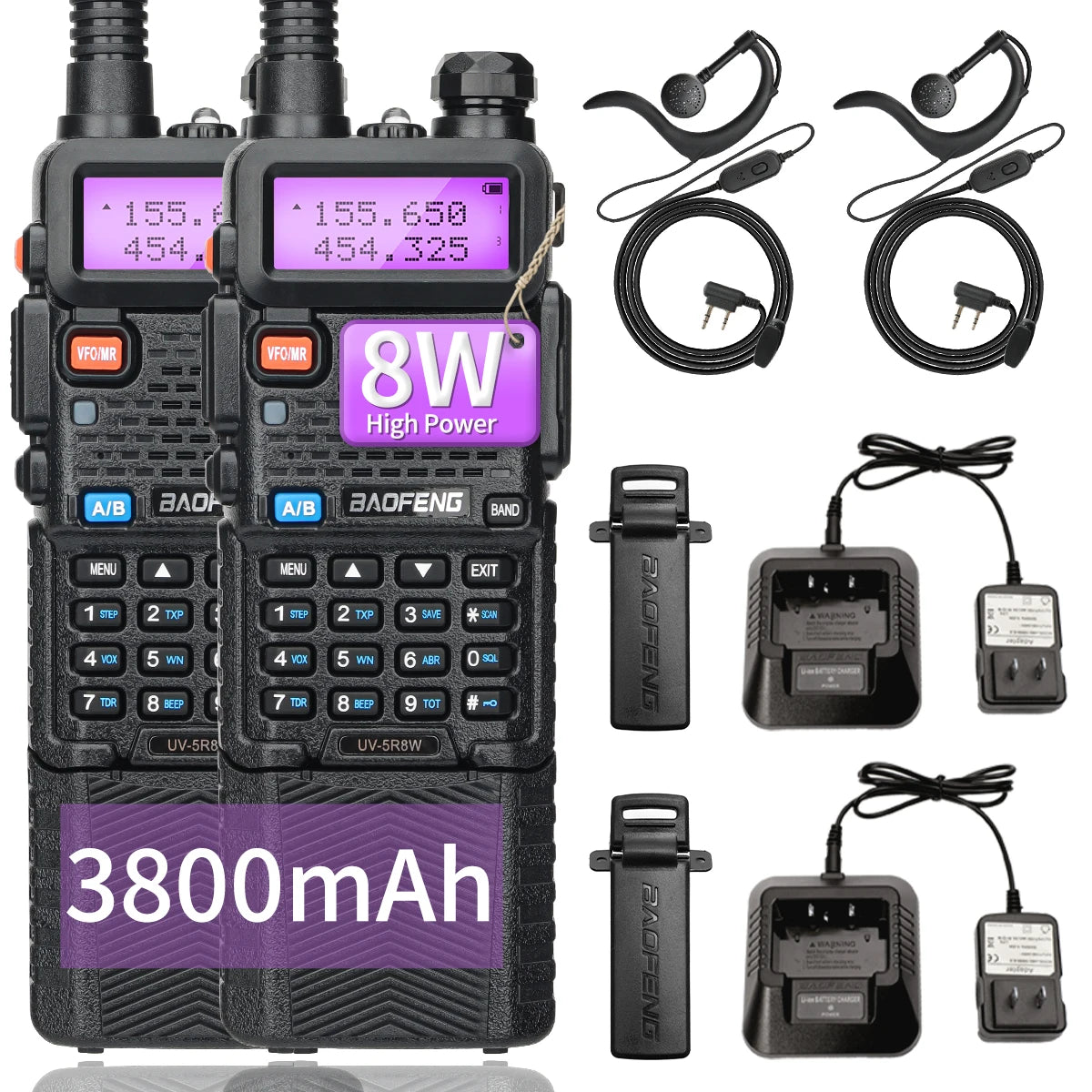 High Power Dual Band Walkie Talkie with Long Range Performance