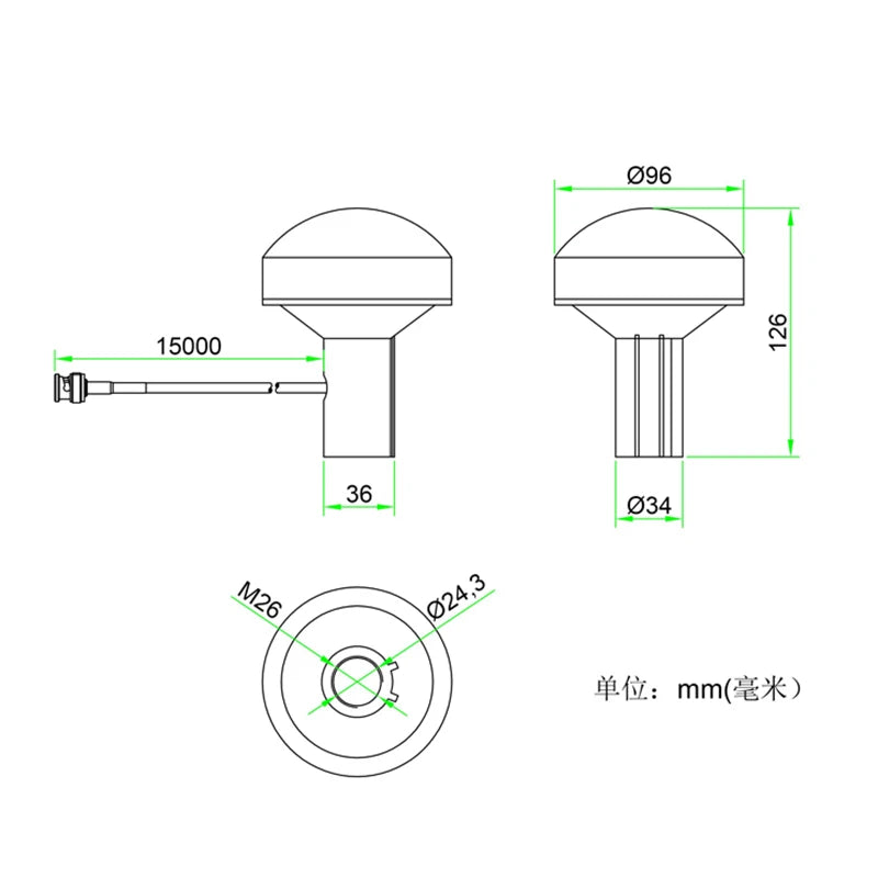 Marine Mushroom GPS Antenna for Satellite Navigation