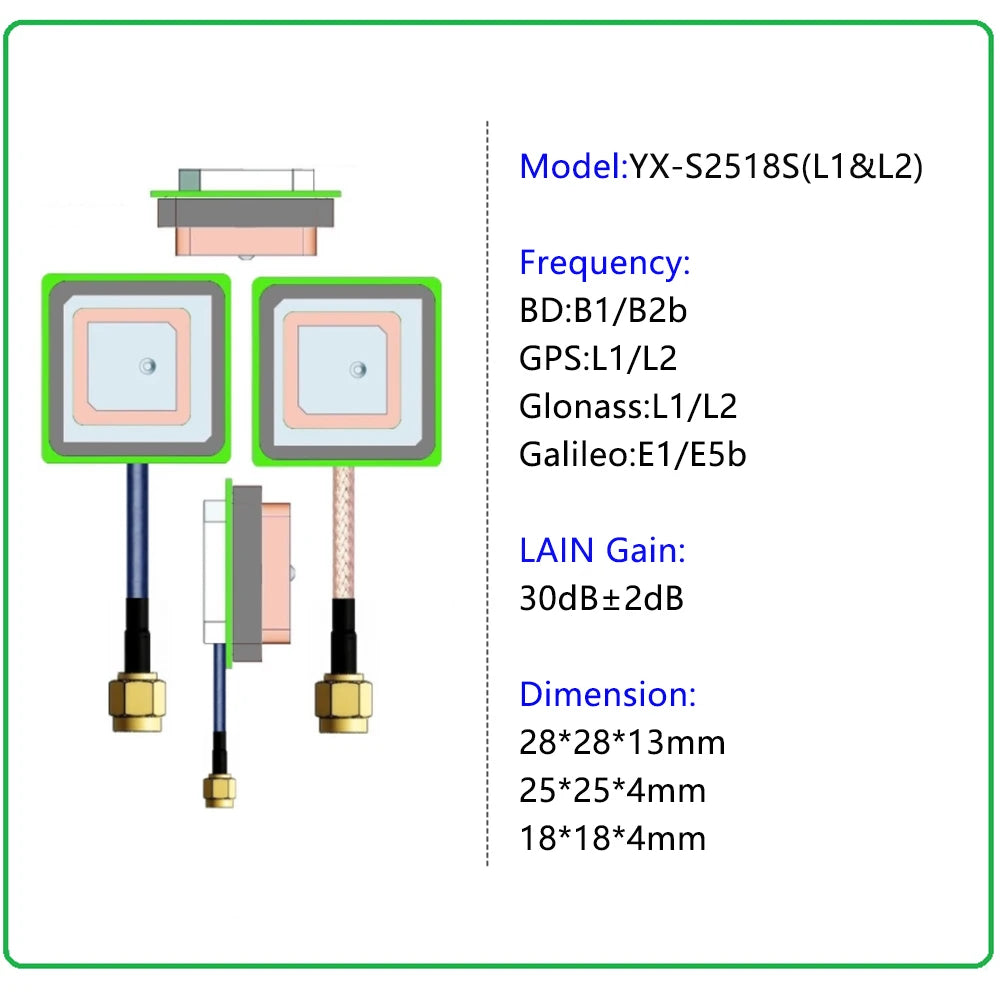 Ceramic GNSS Antenna for High Precision RTK Positioning