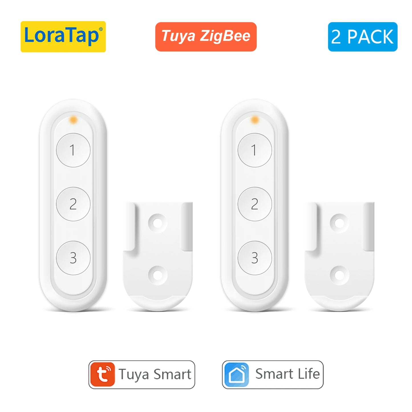 LoraTap Tuya Smart Life Wireless Scene Switch 3 Gang Remote Intelligent Device Linkage Control Home Assistant Support - Home Smart Direct