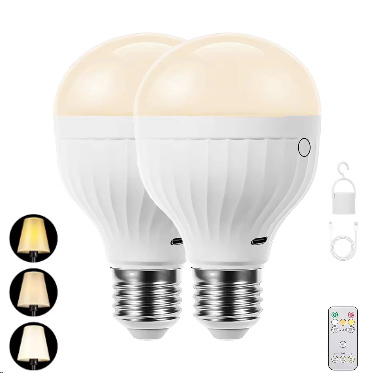 Rechargeable LED Bulb with Remote for Outdoor or Power Outage - Home Smart Direct