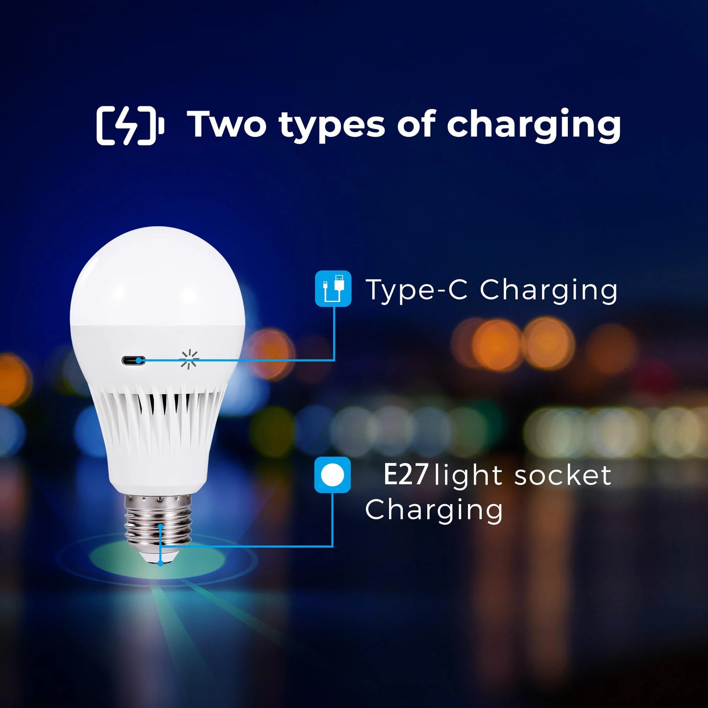 Rechargeable LED Bulb with Remote Dimmable Timer for Power Outage - Home Smart Direct