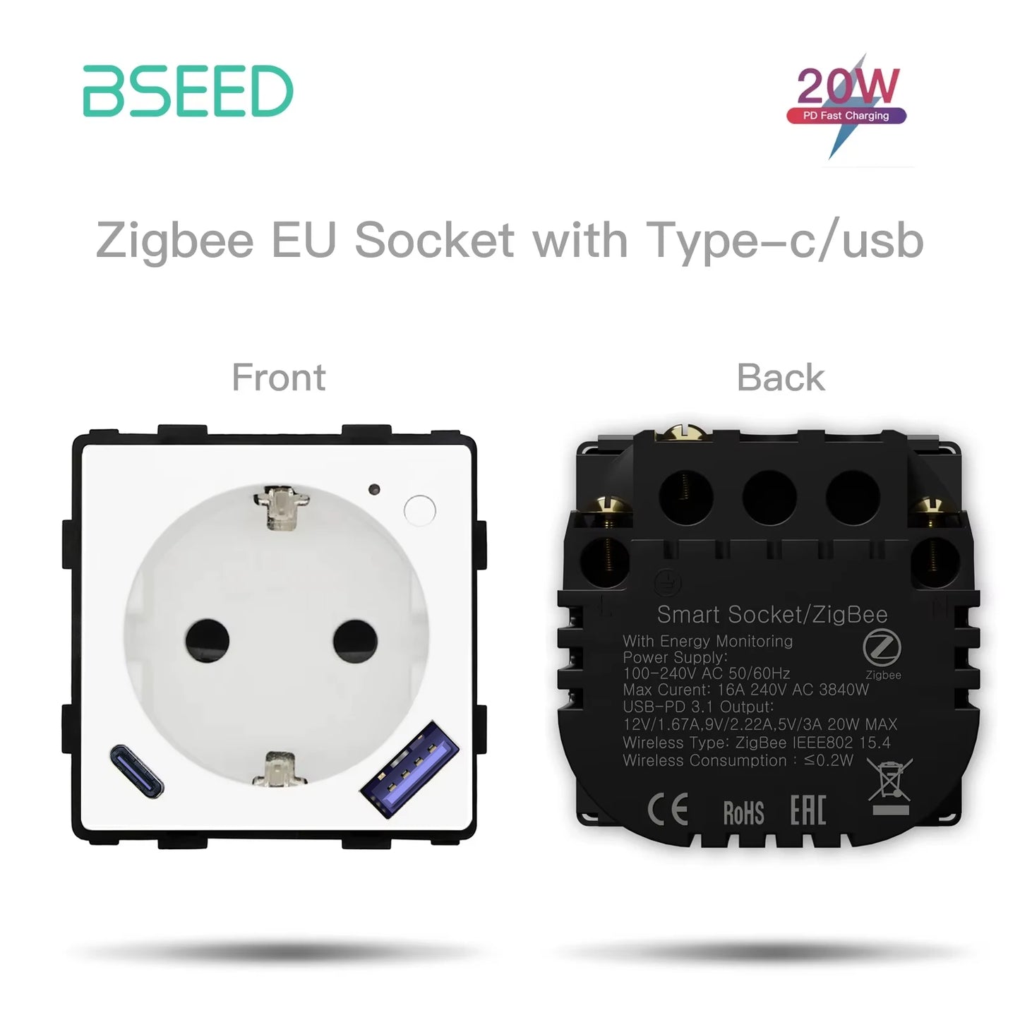 Zigbee Smart Plug with Power Monitoring and Wireless Control