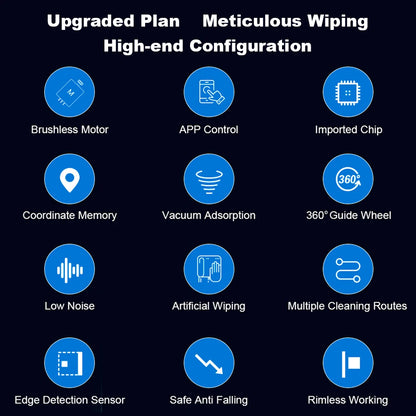 Window Vacuum Cleaning Robot with Spray and App Control