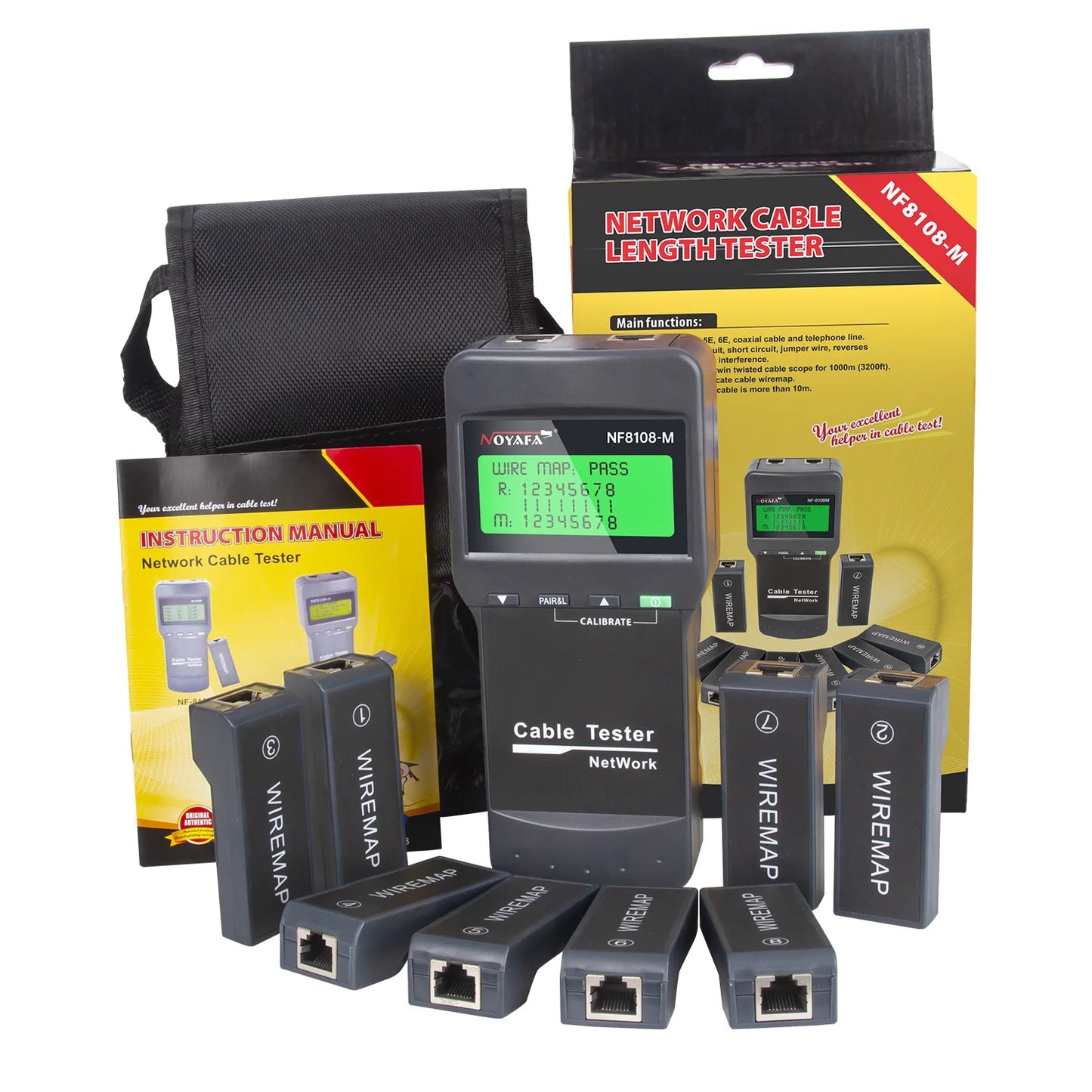 NOYAFA NF-8108M Professional Network Cable Tester RJ45 Multifunction PoE