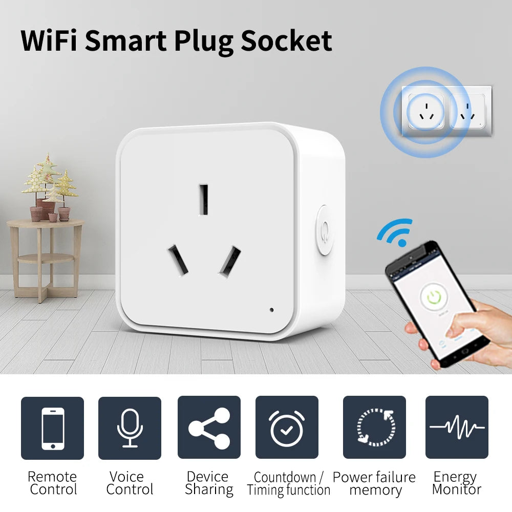 Smart Power Strip WiFi Outlet with Remote and Timer