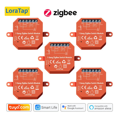 LoraTap Tuya ZigBee 3.0 Light Relay Module Smart Life Google Home Alexa App Remote Control Devices Timer Work with Zigbee2MQTT - Home Smart Direct
