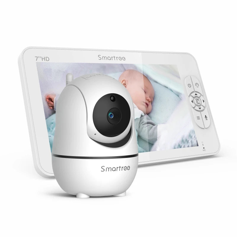 Split Screen Video Baby Monitor with Dual Cameras and Remote Control