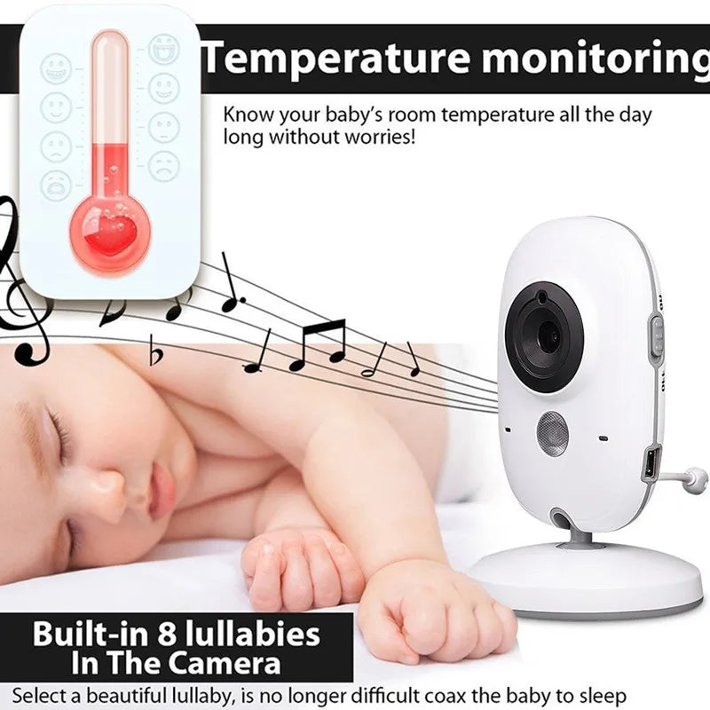 Wireless Baby Monitor with LCD Screen Two Way Talk and Babysitter Camera