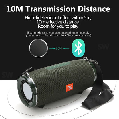 Bluetooth Outdoor Waterproof Portable Speaker with Subwoofer - Home Smart Direct