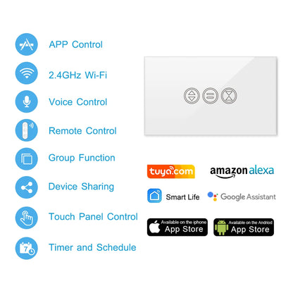 Smart WiFi Curtain Switch with Remote Control