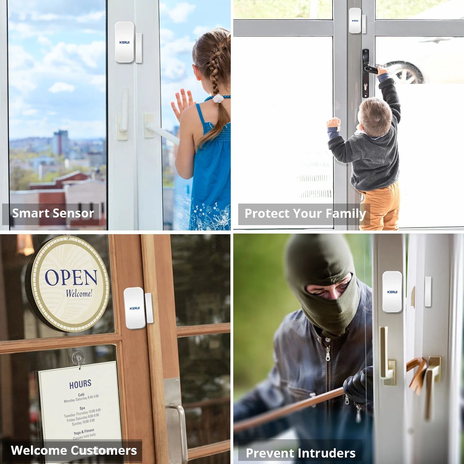 KERUI D025 433MHz Wireless Window Door Magnet Sensor Detector For G18 W18 Home Security Alarm System Burglar An-theft - Home Smart Direct