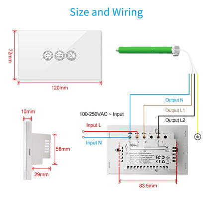 Smart WiFi Curtain Switch with Remote Control