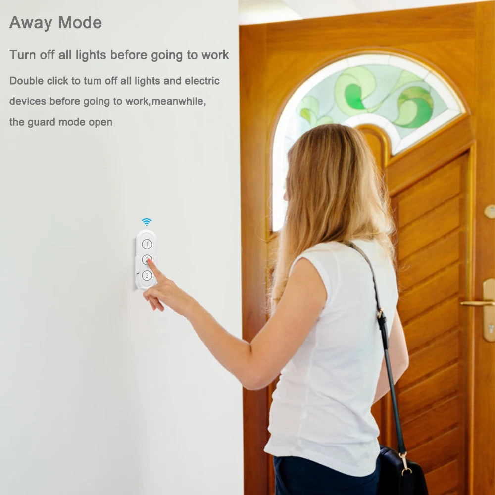 LoraTap Tuya Smart Life Wireless Scene Switch 3 Gang Remote Intelligent Device Linkage Control Home Assistant Support - Home Smart Direct