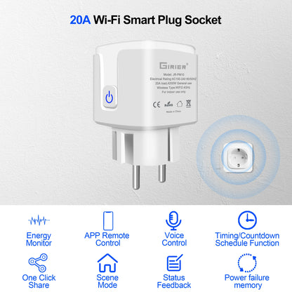 Smart WiFi Plug with Power Monitor and Timer Function