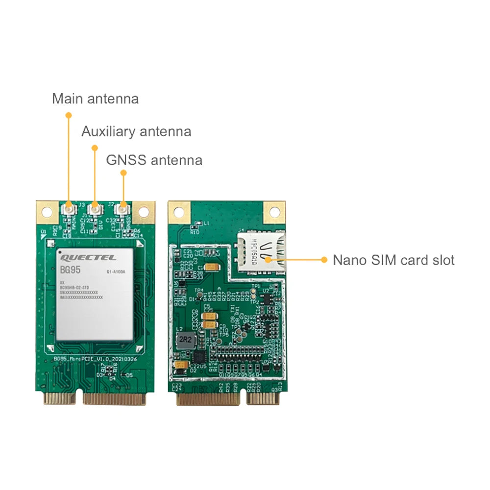 BG95-M3 MINI PCIe LTE Cat M1/NB2 Modem with GPS Adapter