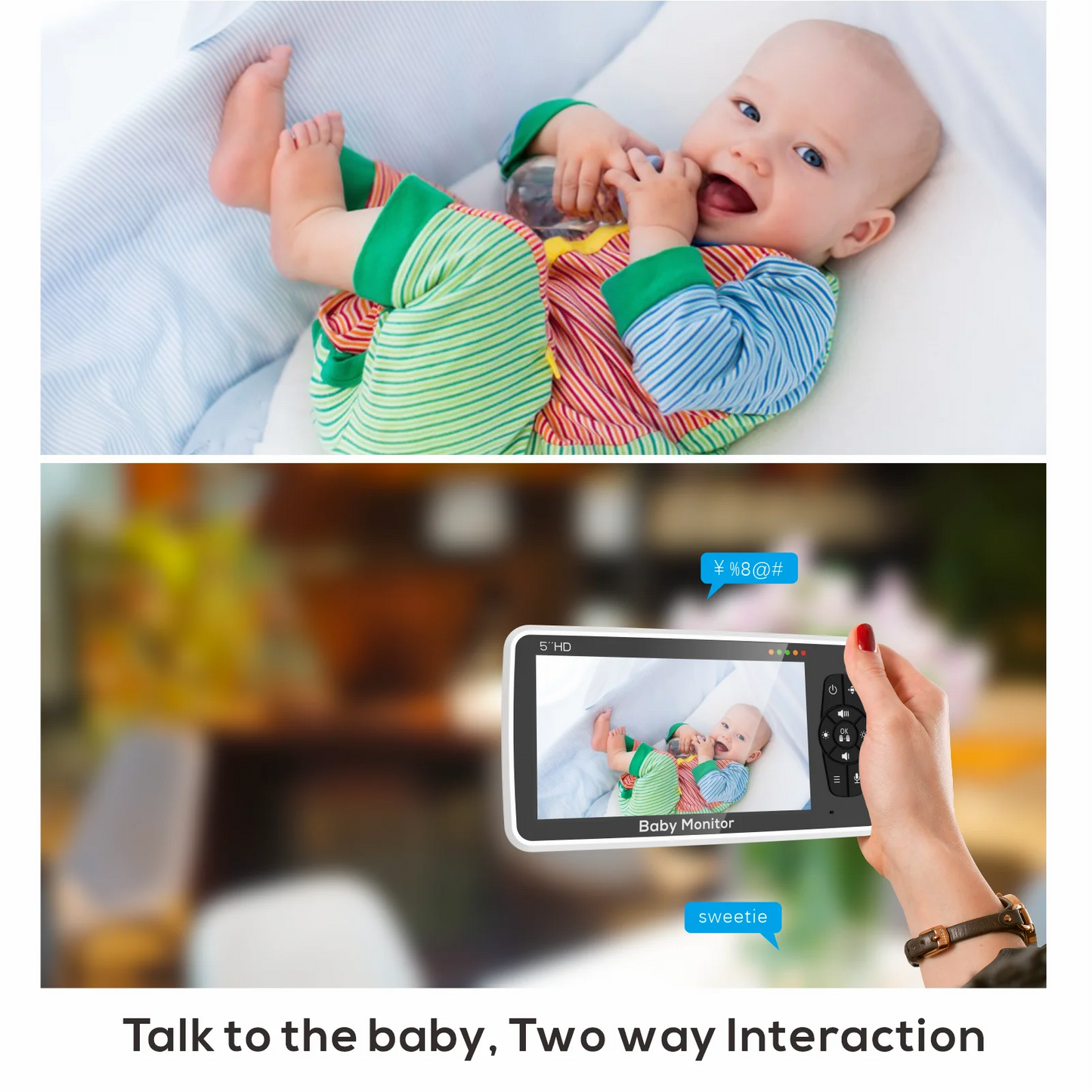 Baby Monitor with HD Camera Night Vision and Two Way Audio