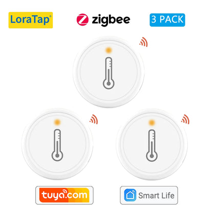 Tuya ZigBee 3.0 Wireless Temperature and Humidity Sensor Works with Home Assistant Smart Life DIY Google Alexa Echo Automation - Home Smart Direct