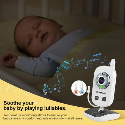 Video Baby Monitor with Camera Audio Night Vision and Temperature Sensor