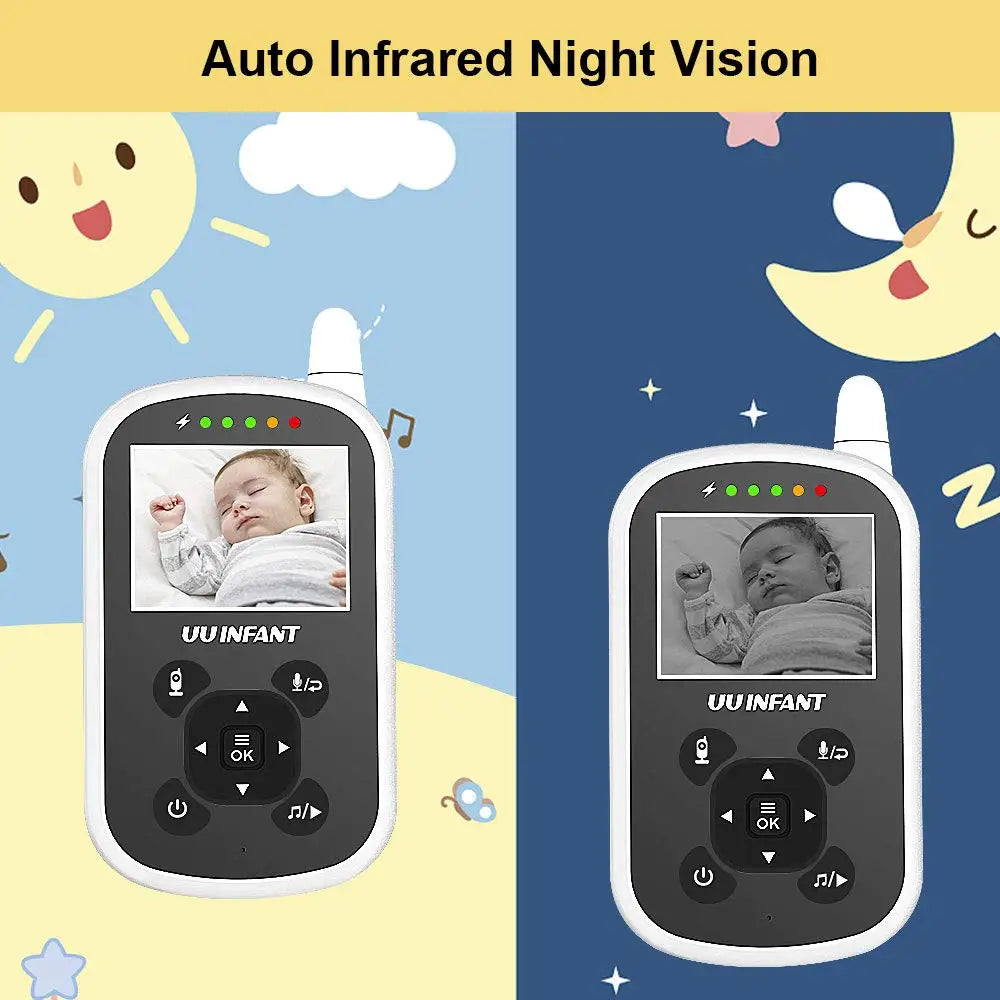 Video Baby Monitor with Camera Audio Night Vision and Temperature Sensor