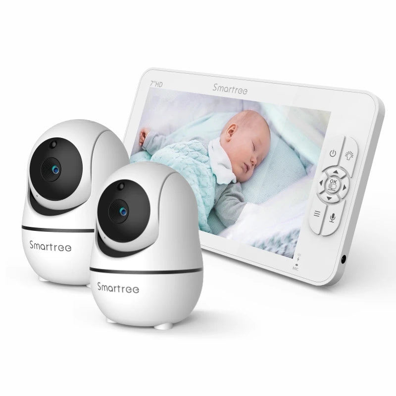 Video Baby Monitor with Large Screen Split Mode and Long Battery Life