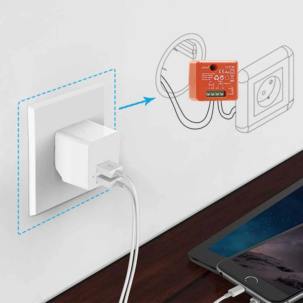 Tuya ZigBee 3.0 Smart Life Socket Module Wireless Remote Control, Work with Echo Alexa Google Home Voice Assistant DIY MQTT - Home Smart Direct