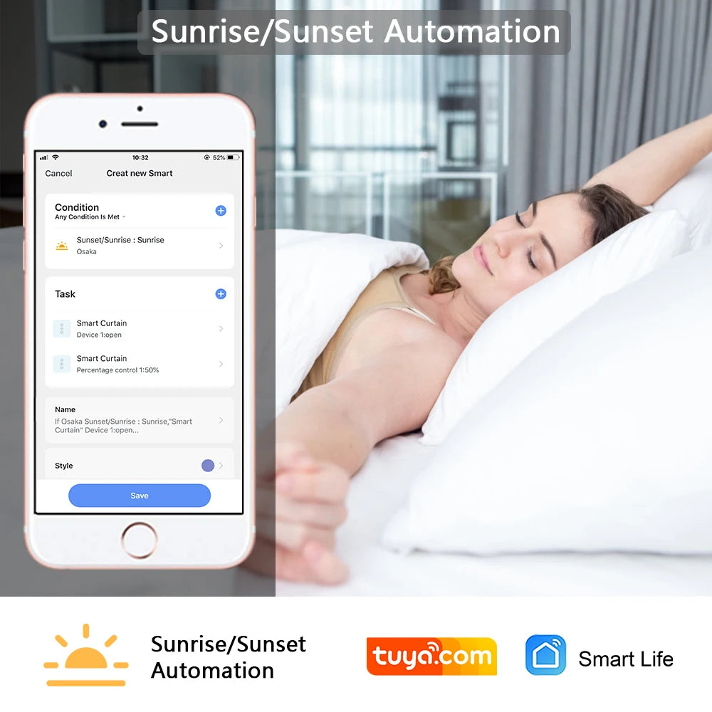 Tuya Smart Life ZigBee 3.0 Curtain Blinds Switch and Remote for Roller Shutter Google Home Alexa Voice Control Automation MQTT - Home Smart Direct
