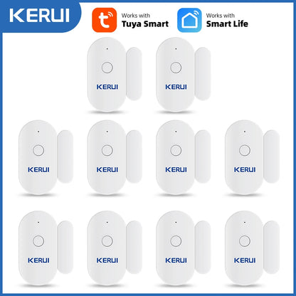 KERUI Tuya Smart Home WiFi Door Sensor Alarm Window Open Closed Detectors Magnetic Switch APP Alert Car Garden Security System - Home Smart Direct