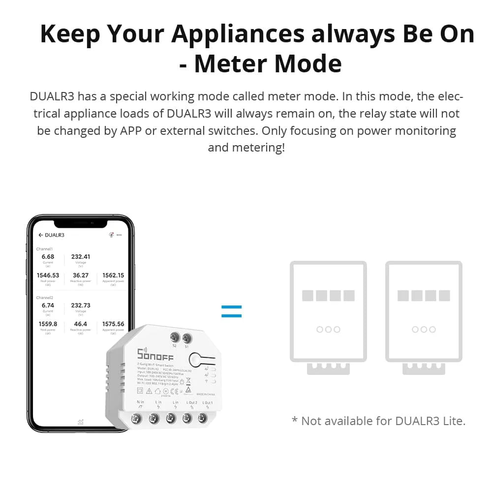 Smart Dual Relay Module with Power Metering and Control