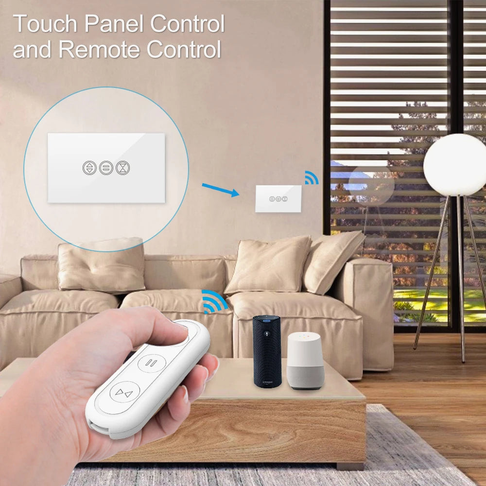 Smart WiFi Curtain Switch with Remote Control