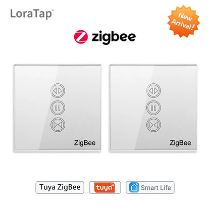 Tuya Smart Life ZigBee 3.0 Sliver Curtain Blind Switch for Roller Shutter Electric motor Google Home Alexa Echo Voice Control - Home Smart Direct