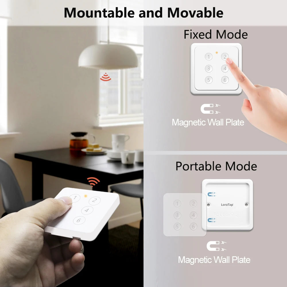 Remote Control 6 Pin ZigBee Six Button Magnetic Scene Remote Control Switch – Saints ...