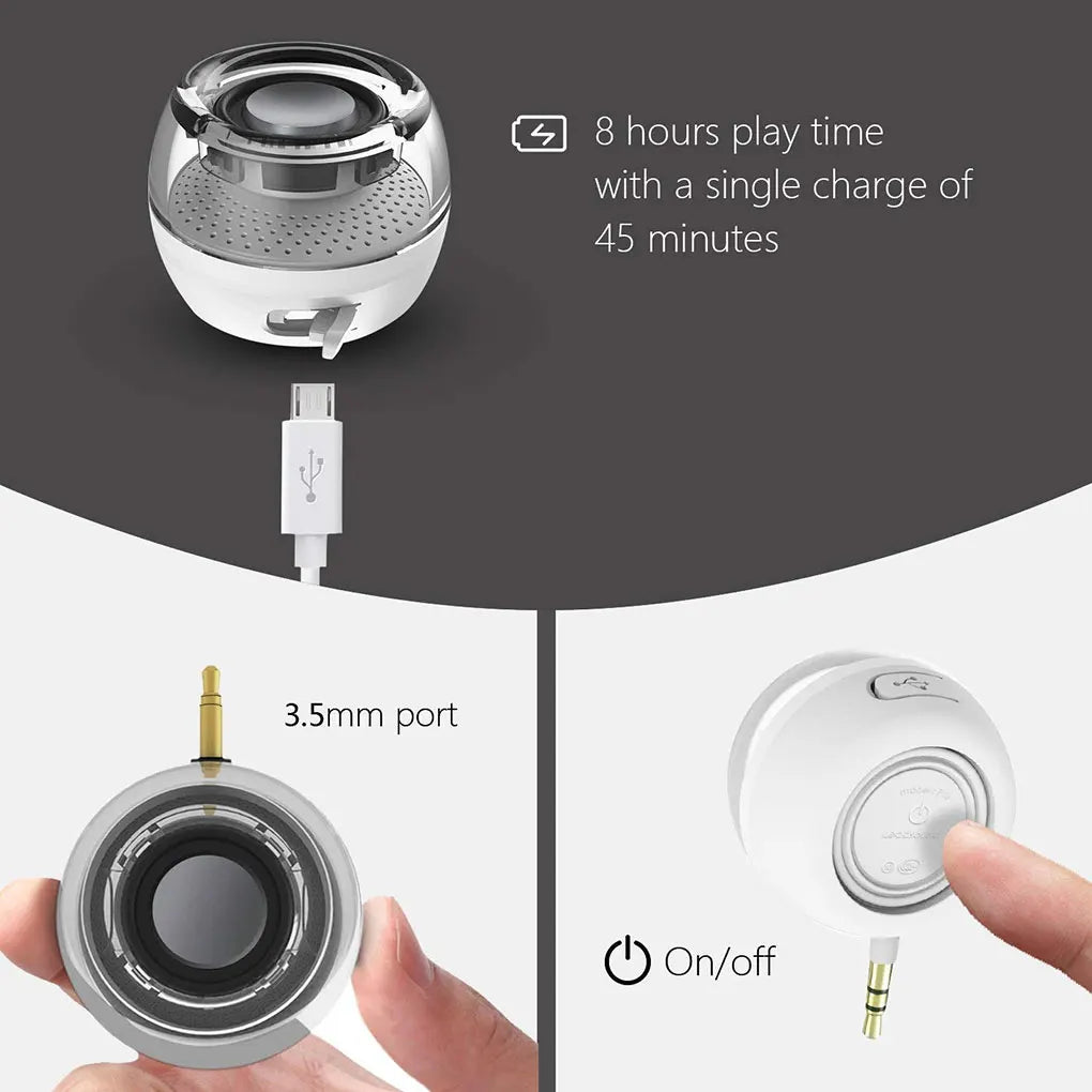 Mini Wireless Bluetooth Crystal Speaker with Surround Sound - Home Smart Direct