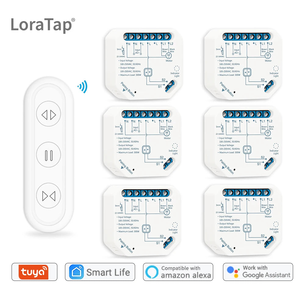 Smart Curtain Switch Module with Remote and App Control