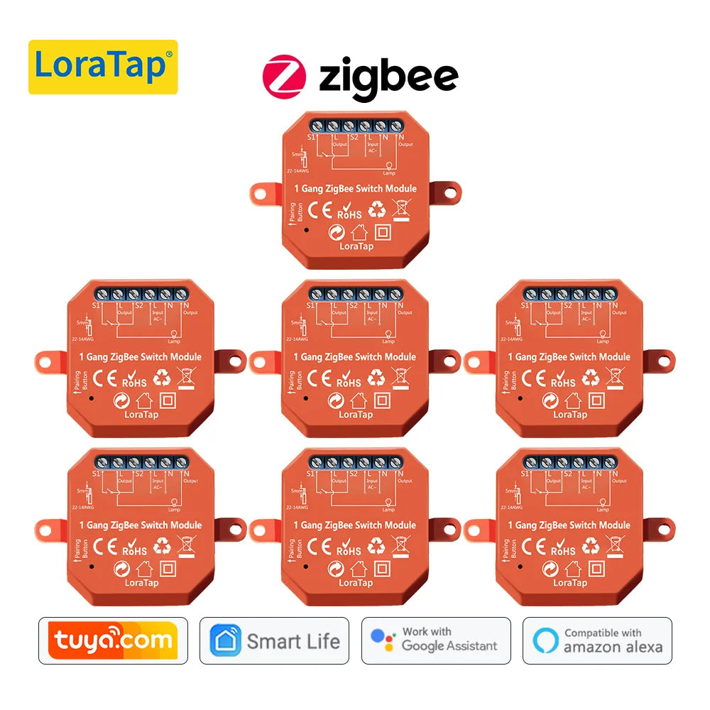 LoraTap Tuya ZigBee 3.0 Light Relay Module Smart Life Google Home Alexa App Remote Control Devices Timer Work with Zigbee2MQTT - Home Smart Direct