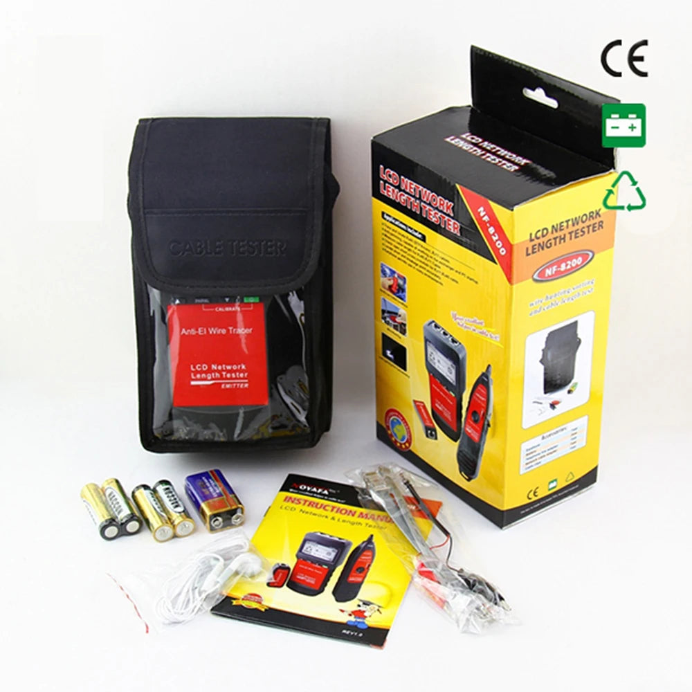 LCD Network Cable Tester with Continuity Check and Wire Locator