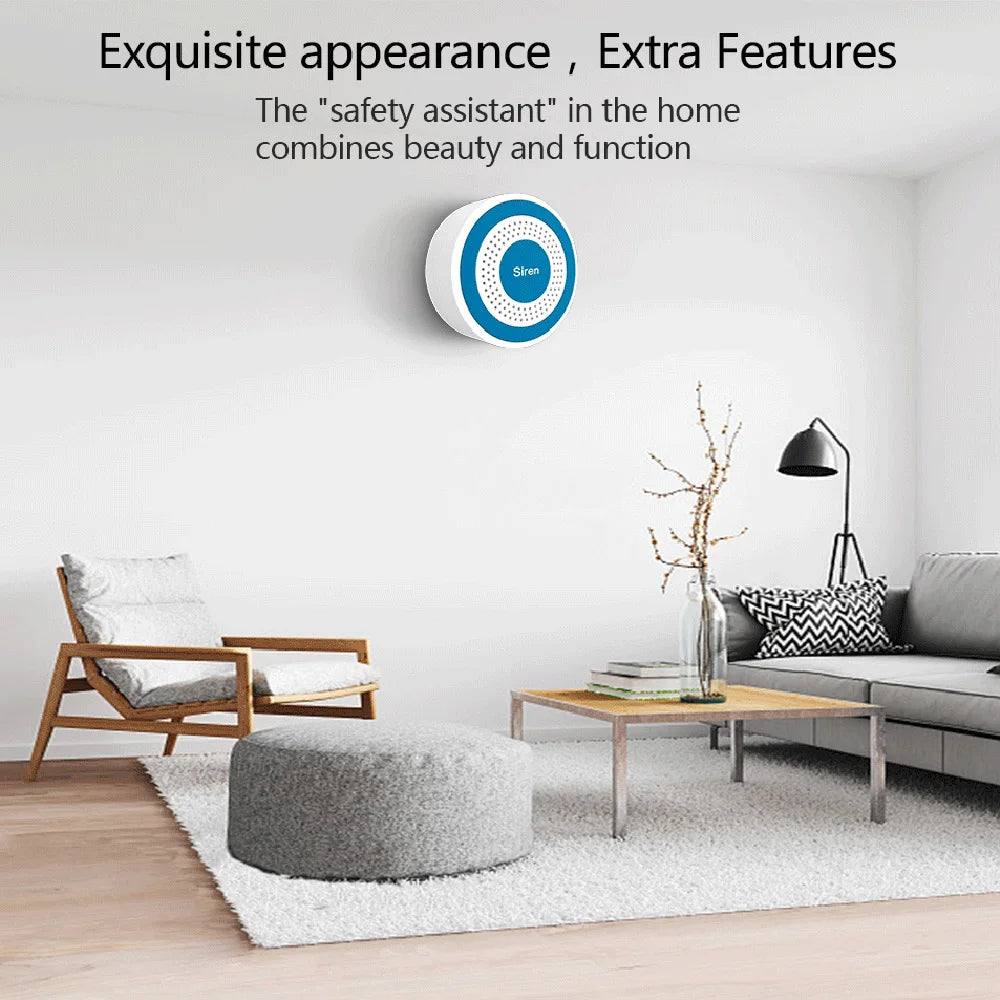 433mhz Wireless Sound and Light Siren 100dB Standalone Strobe Siren Home Security Sound Alarm System - Home Smart Direct