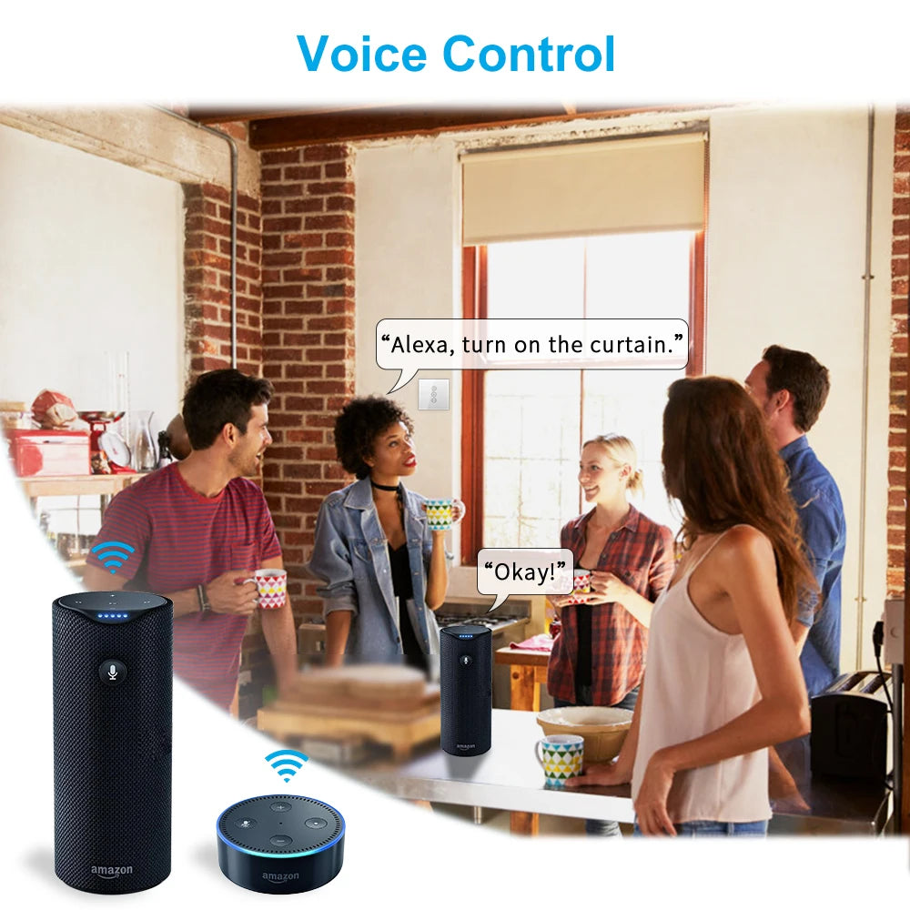 Tuya Smart Life ZigBee 3.0 Curtain Blinds Switch and Remote for Roller Shutter Google Home Alexa Voice Control Automation MQTT - Home Smart Direct