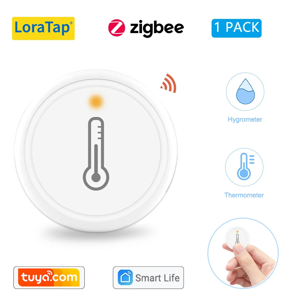 Tuya ZigBee 3.0 Wireless Temperature and Humidity Sensor Works with Home Assistant Smart Life DIY Google Alexa Echo Automation - Home Smart Direct